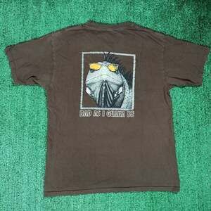 Yazbek Bad As I Guana Be Brown Graphic T-Shirt Size Large